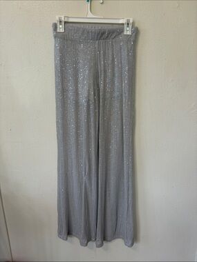 wild fable Silver Sequin Wide-Leg Pants